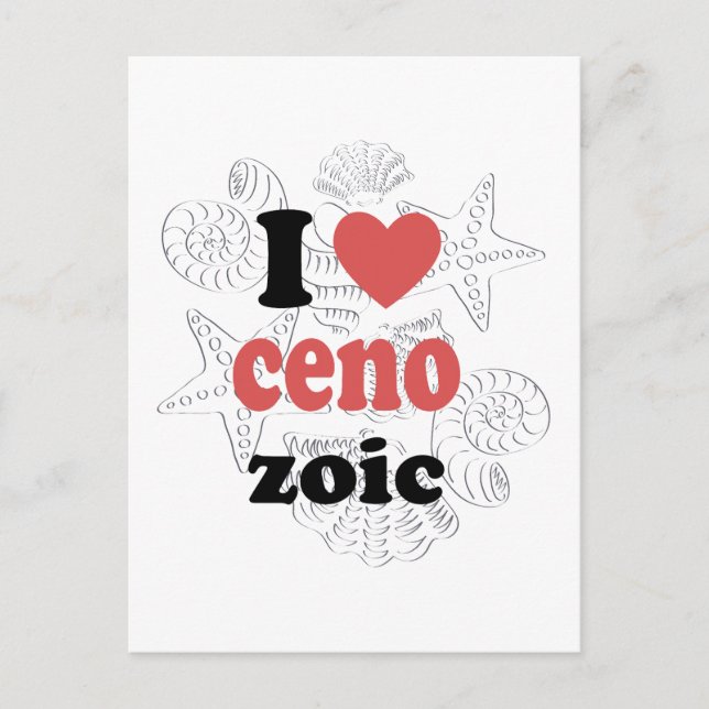 I love Cenozoic funny quote for scientists Postcard (Front)