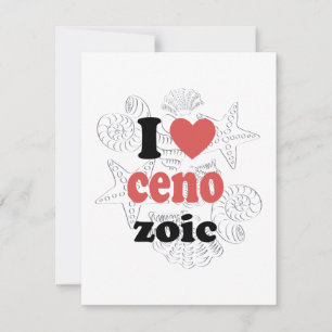 I love Cenozoic funny quote for scientists RSVP Card