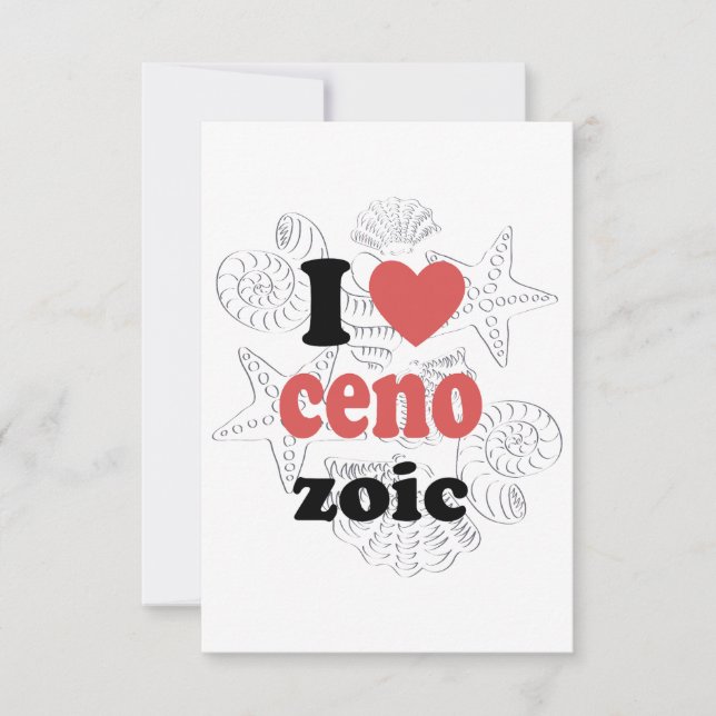 I love Cenozoic funny quote for scientists RSVP Card (Front)