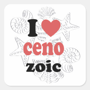I love Cenozoic funny quote for scientists Square Sticker