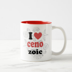I love Cenozoic funny quote for scientists Two-Tone Coffee Mug