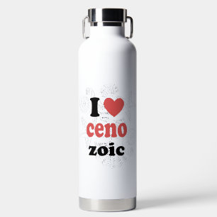 I love Cenozoic funny quote for scientists Water Bottle