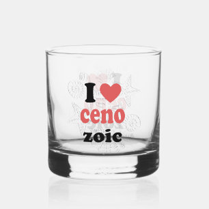 I love Cenozoic funny quote for scientists Whiskey Glass