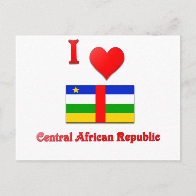 I Love Central African Republic Postcard (Front)