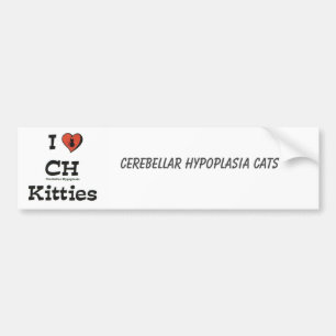 I Love CH Kitties Bumper Sticker