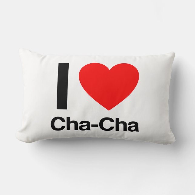 i love cha-cha lumbar cushion (Front)