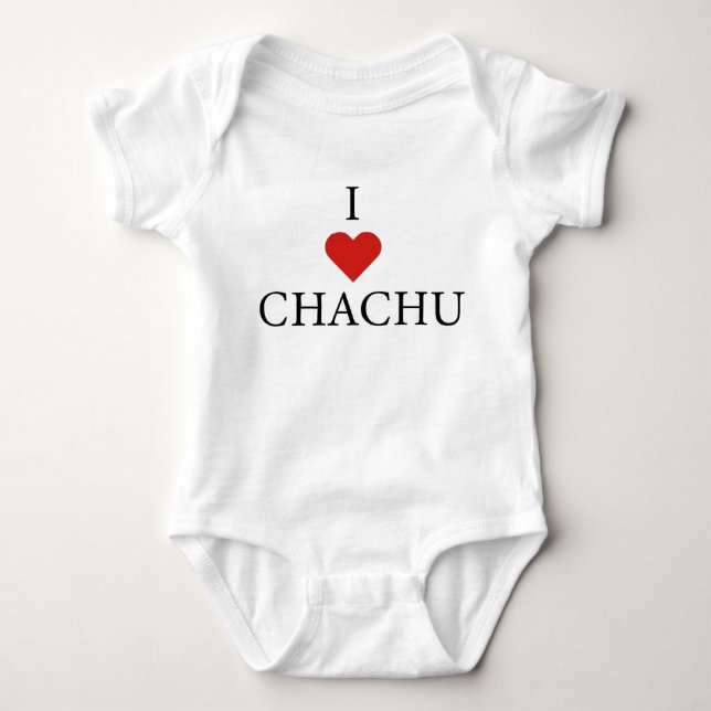 I LOVE CHACHU Baby Bodysuit (Front)