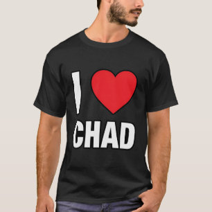 I Love Chad Country With Red Love Heart T-Shirt