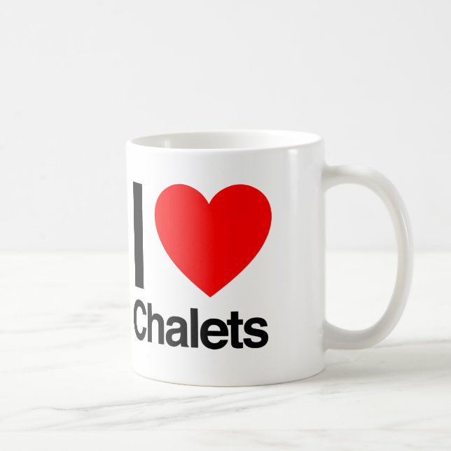 i love chalets coffee mug (Right)