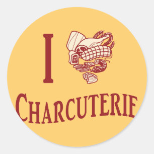 I Love Charcuterie Classic Round Sticker