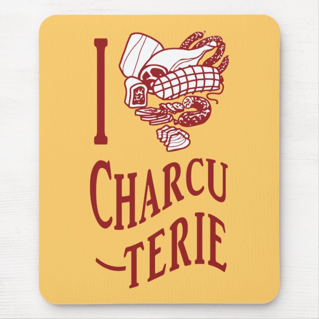 I Love Charcuterie Mouse Mat (Front)