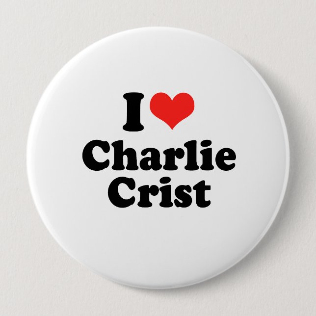 I Love Charlie Crist 10 Cm Round Badge (Front)