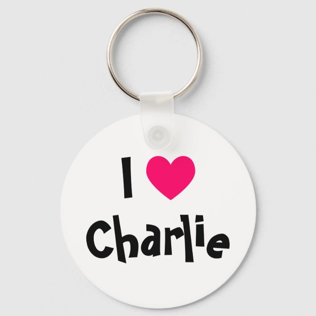 I Love Charlie Key Ring (Front)