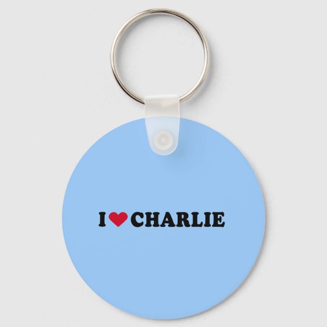 I LOVE CHARLIE KEY RING (Front)
