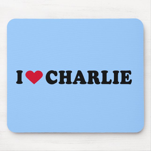 I LOVE CHARLIE MOUSE MAT (Front)