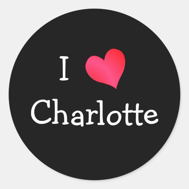 I Love Charlotte Sticker (Front)