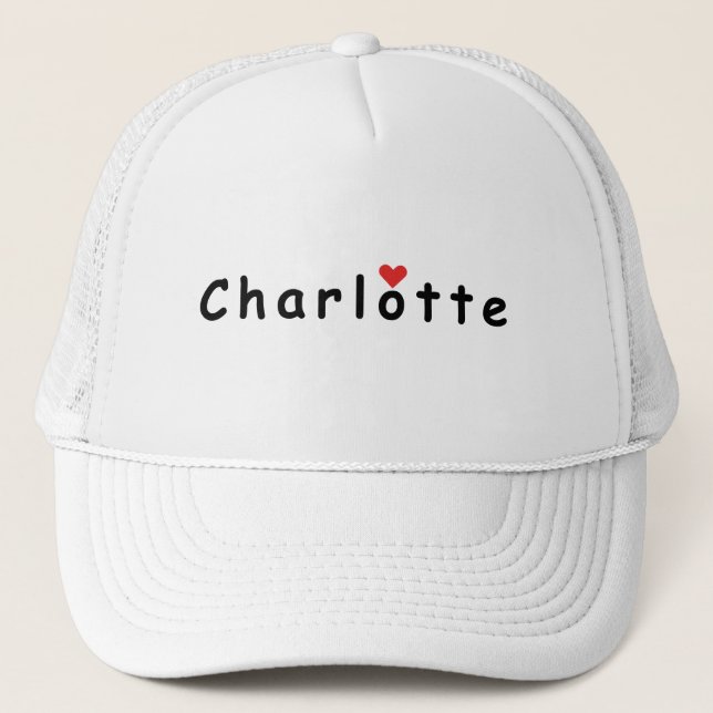 I love Charlotte Trucker Hat (Front)
