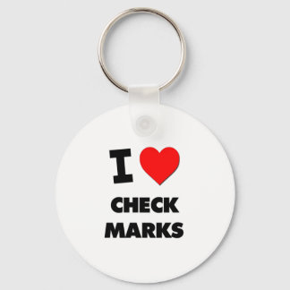 I love Check Marks Key Ring