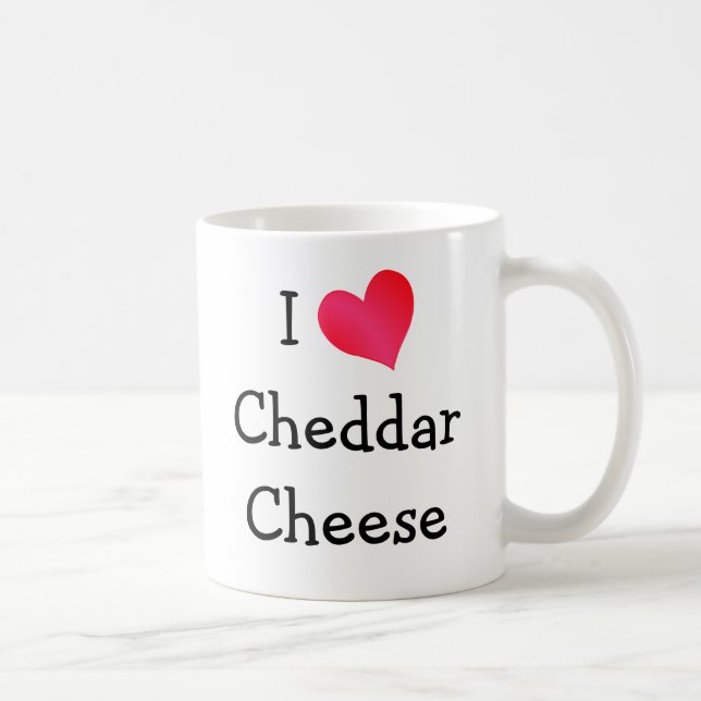 I Love Cheddar Cheese Coffee Mug (Right)