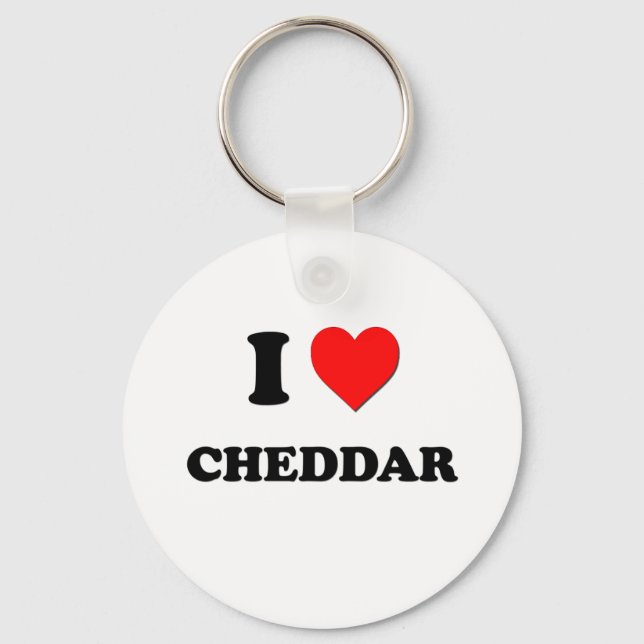 I love Cheddar Key Ring (Front)
