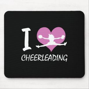 I Love Cheerleading Cute Cheerleading Gift Mouse Mat