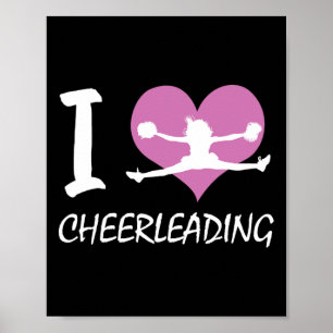 I Love Cheerleading Cute Cheerleading Gift Poster