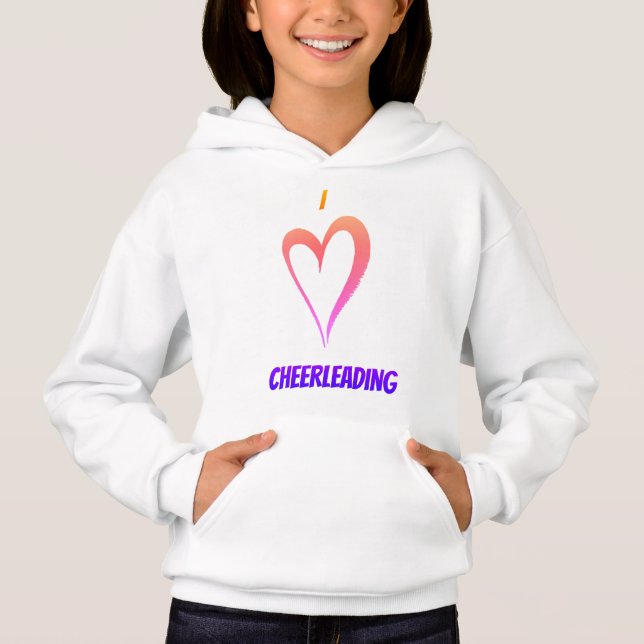 I Love Cheerleading - Kids Pullover Hoodie (Front)