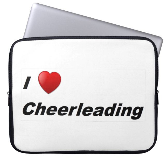 I Love Cheerleading Laptop Sleeve (Front)