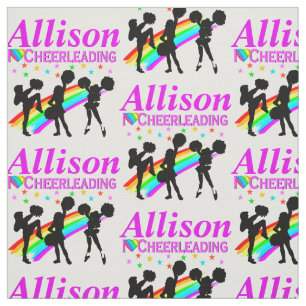 I LOVE CHEERLEADING PERSONALIZED FABRIC