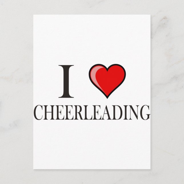 I love cheerleading postcard (Front)
