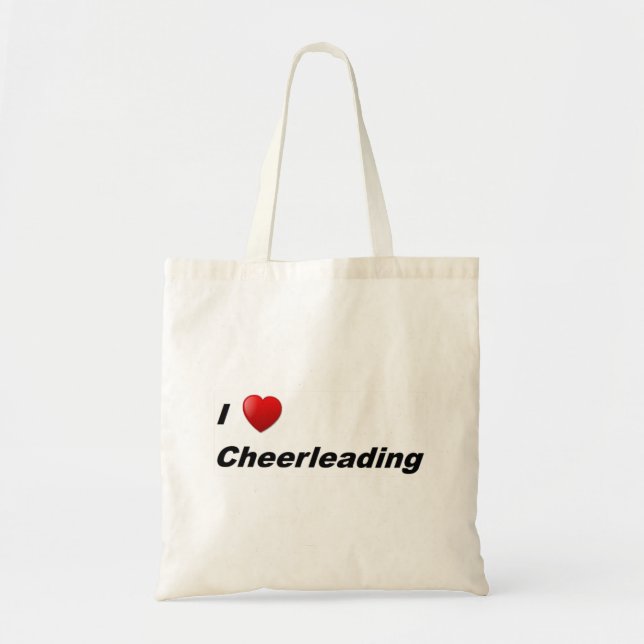 I Love Cheerleading Tote Bag (Front)