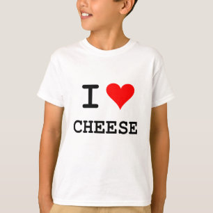 I love cheese (black lettering) T-Shirt