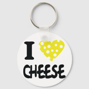 I love cheese icon key ring