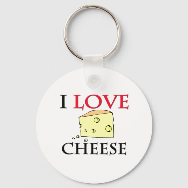 I Love Cheese Key Ring (Front)