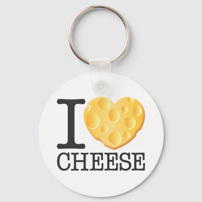 I Love Cheese Key Ring (Front)