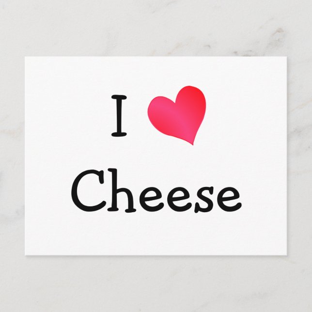 I Love Cheese Postcard (Front)