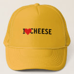 I Love Cheese Trucker Hat<br><div class="desc">"I Love Cheese" trucker hat - for extreme cheese lovers</div>