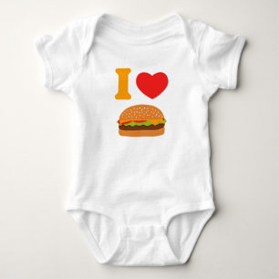 I Love Cheeseburgers Baby Bodysuit