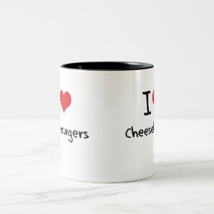 I love Cheeseburgers Two-Tone Coffee Mug