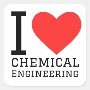 I love chemical engineering square sticker
