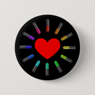 I Love Chemistry 6 Cm Round Badge