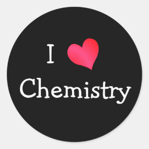 I Love Chemistry Classic Round Sticker
