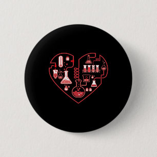I Love Chemistry Heart Science For Teacher And Stu 6 Cm Round Badge