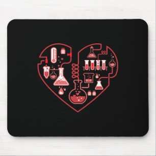 I Love Chemistry Heart Science For Teacher And Stu Mouse Mat