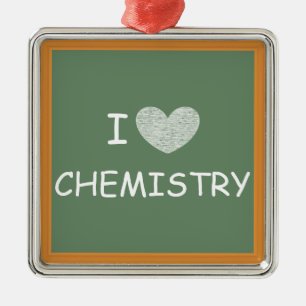 I Love Chemistry Metal Tree Decoration