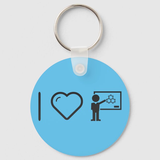 I Love Chemistry Teachers Key Ring (Front)
