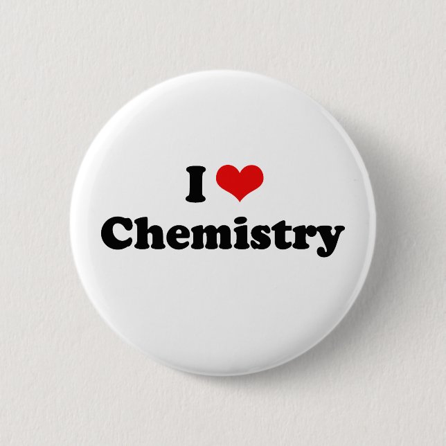 I Love Chemistry Tshirt 6 Cm Round Badge (Front)