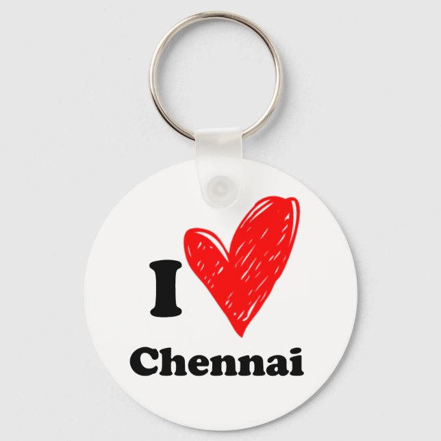 I Love Chennai Key Ring (Front)