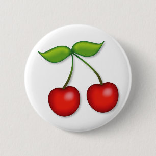 I Love Cherries  6 Cm Round Badge