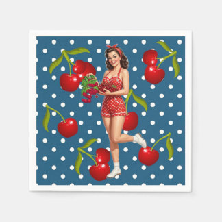 I Love Cherries Paper Napkins